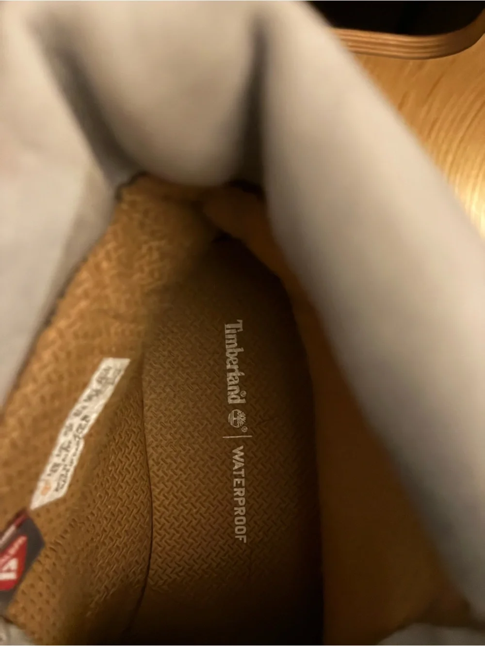 Timberland Waterproof Boot - Tan Interior with Light Gray Collar
